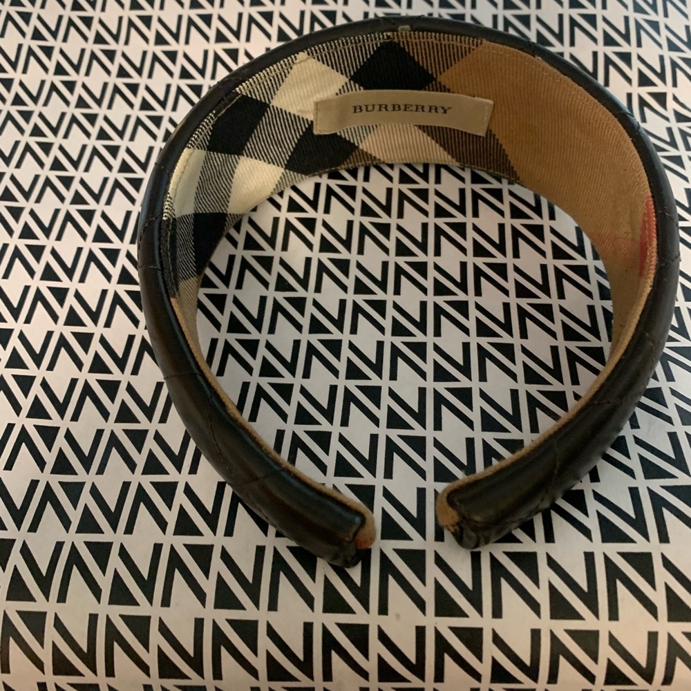 Women’s Burberry Brown Leather Headband